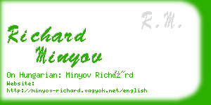 richard minyov business card